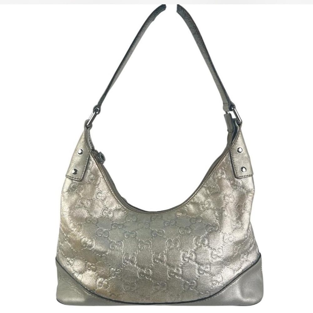 Gucci Metallic Silver Hobo Bag